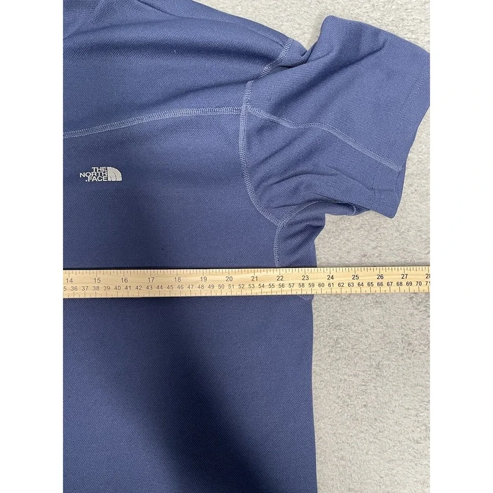 The North Face Shirt Mens XL Blue 1/4 Zip Vapor Wick Short Sleeve Athletic Shirt